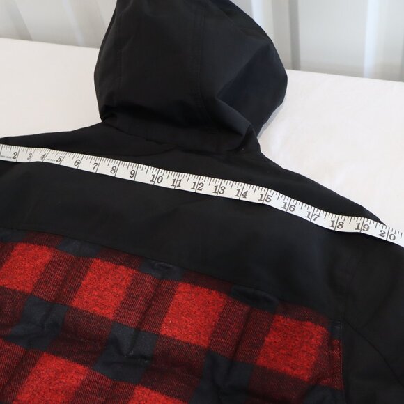 Pendleton Mens Red & Blk Buffalo Plaid Hooded 650 Down Water Resistant Coat Med - Picture 12 of 14